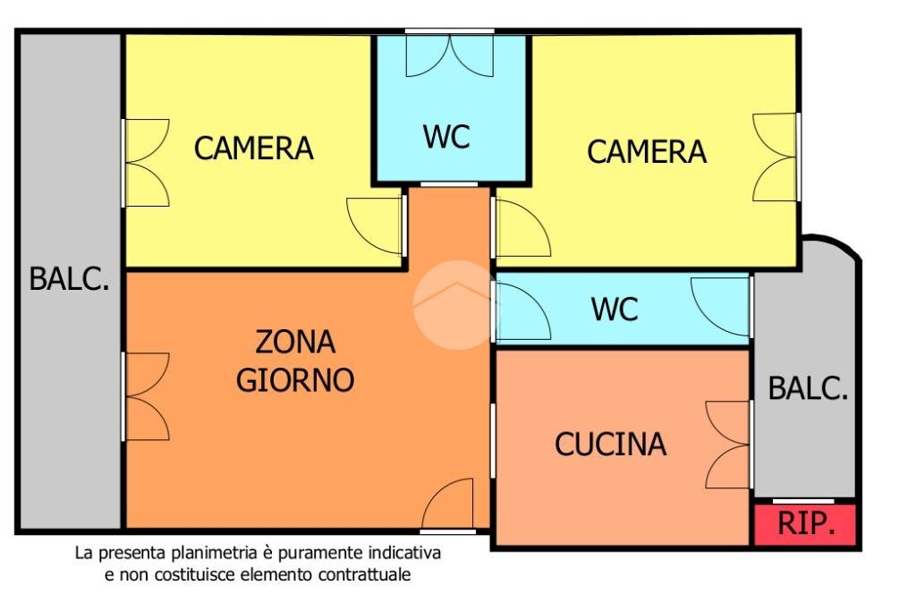 Quadrilocale Corso Grosseto, Torino (zona Madonna Campagna) - planimetria 1
