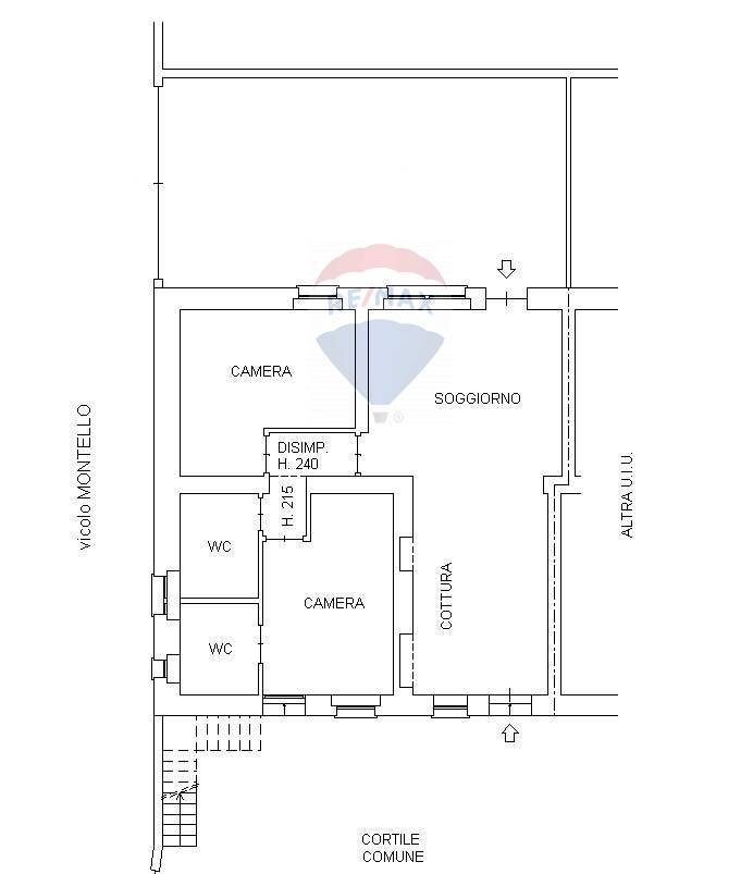 Pianta 2D - Trilocale vicolo Montello
 
8, Rho - planimetria 1