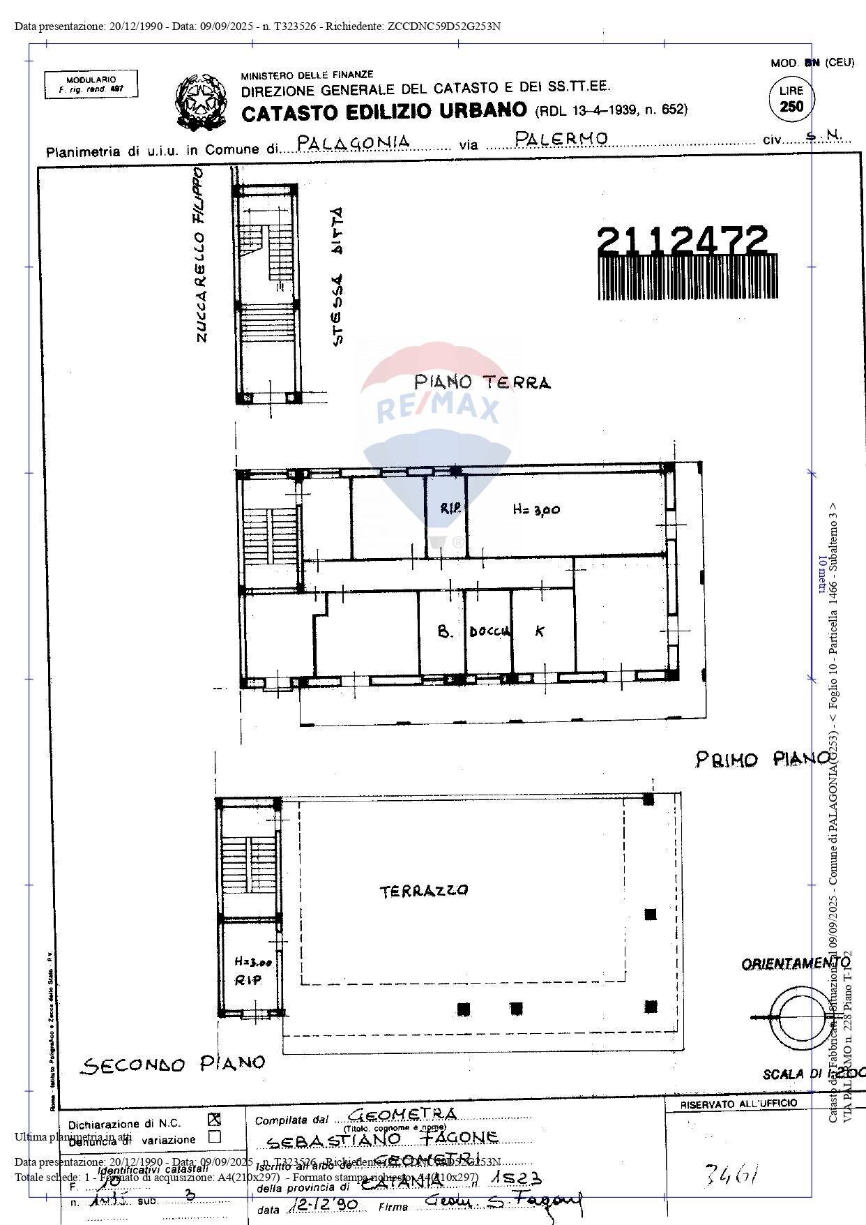 Pianta 2D - Capannone Via Palermo
 
228, Palagonia - planimetria 1