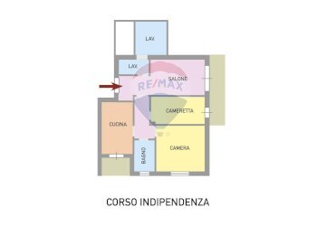 Pianta 2D - Trilocale Corso Indipendenza
 
185, Catania - foto 19