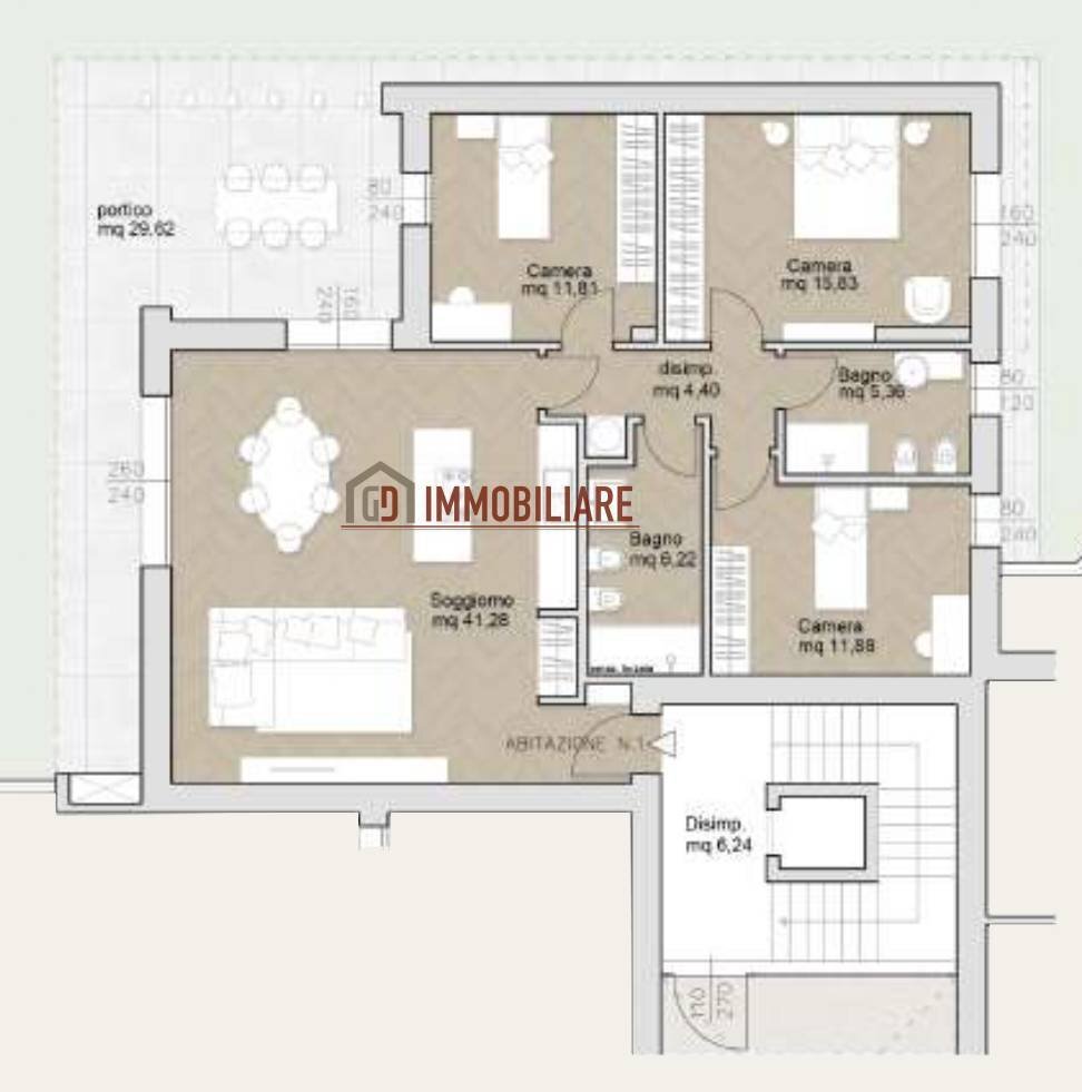 Foto 19 - Four-room apartment Via Legrenzi
 
10, Montebelluna - floor plans 1