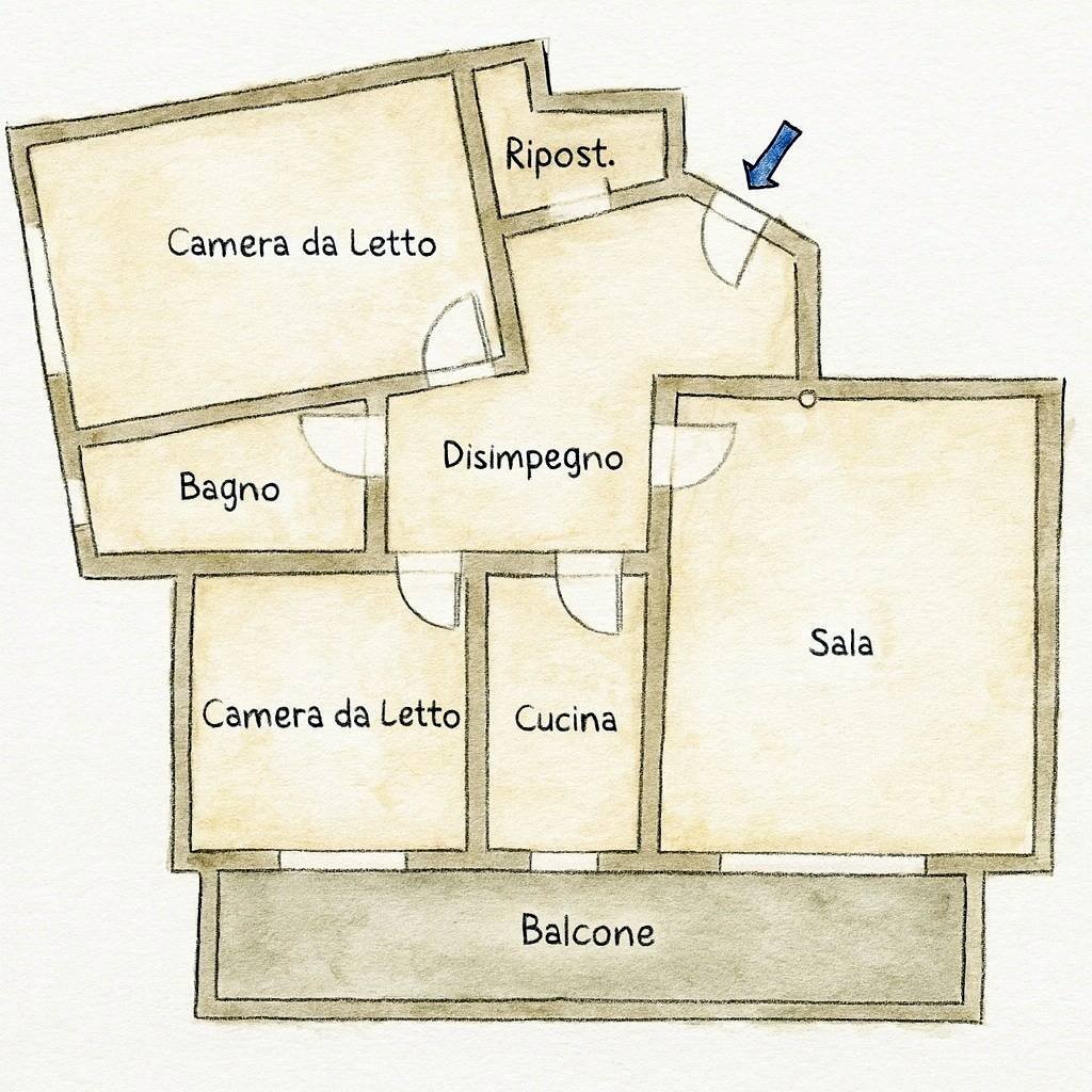 Foto 23 - Four-room apartment via colla
 
66, Cairo Montenotte - floor plans 1