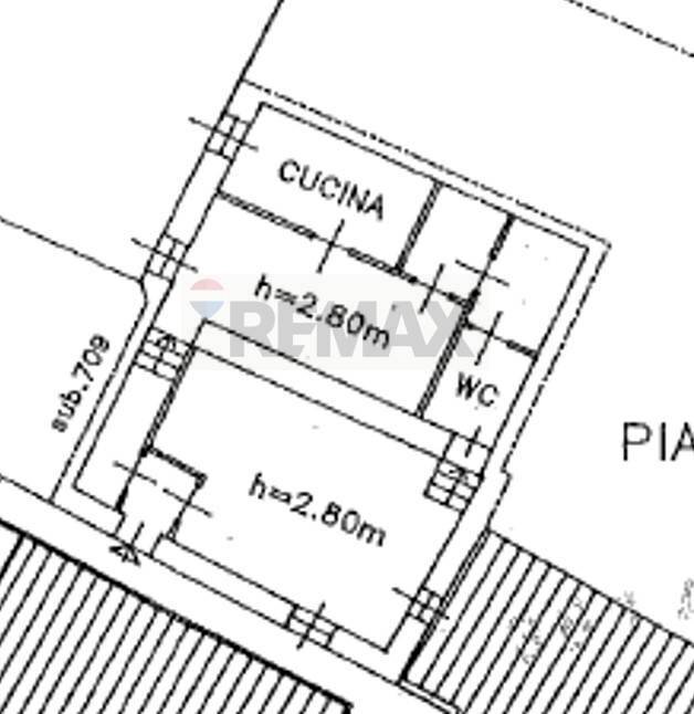 Pianta 2D - Bilocale Trezzo sull'Adda - planimetria 1