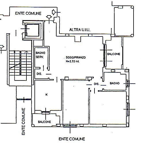 Three-room apartment via Antonio Mosca, Milano - floor plans 1