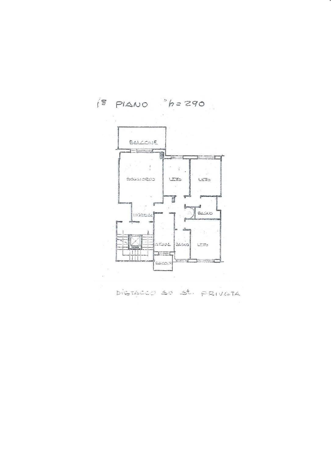 Quadrilocale viale Camillo Sabatini, 150, Roma - planimetria 1