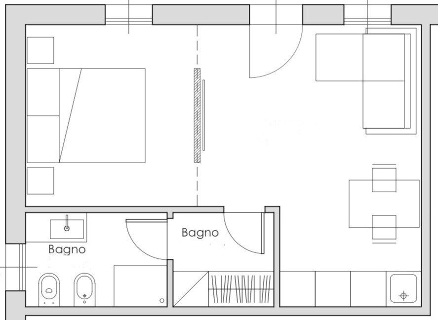 Bilocale Bologna (zona Borgo Panigale) - planimetria 1