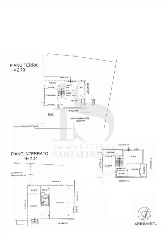 PLANIMETRIA - Villa a Schiera VIA MONTE NERO, 19, Vimercate - planimetria 1
