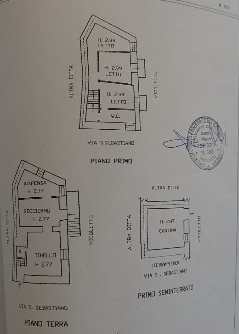 Casa indipendente Via San Sebastiano, 50, Miranda - planimetria 1