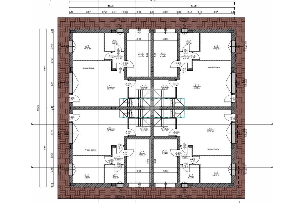 Terraced Villa Via Savena Vecchia, Baricella - floor plans 1