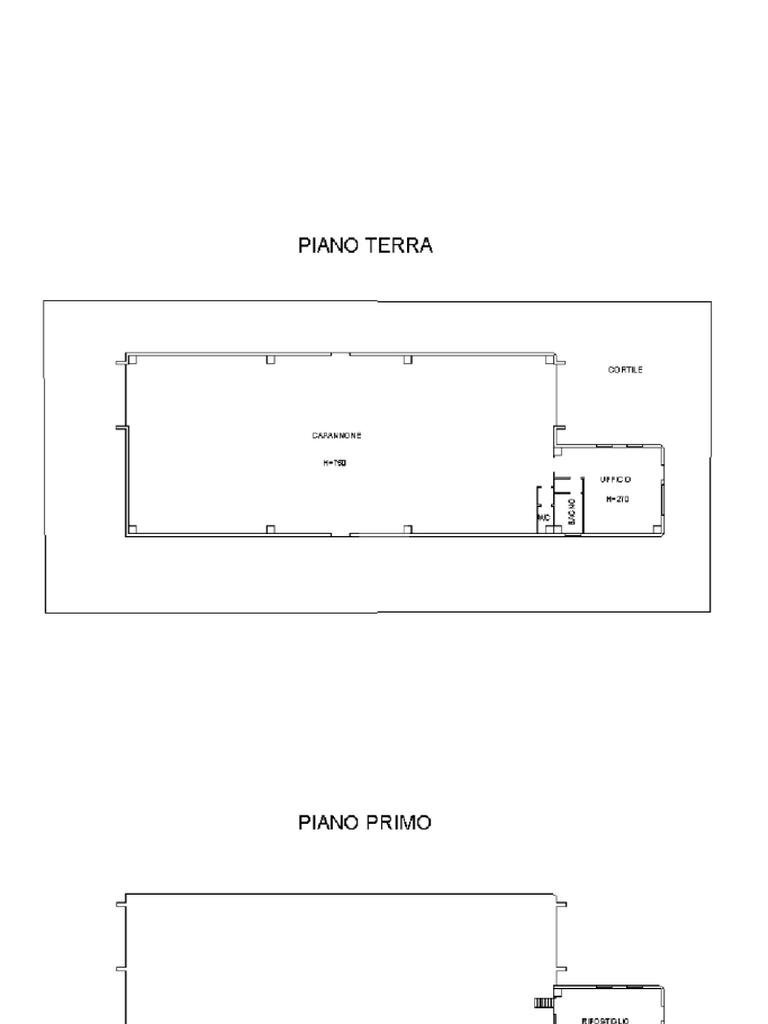 Capannone Strada Cardana, Romentino - planimetria 1