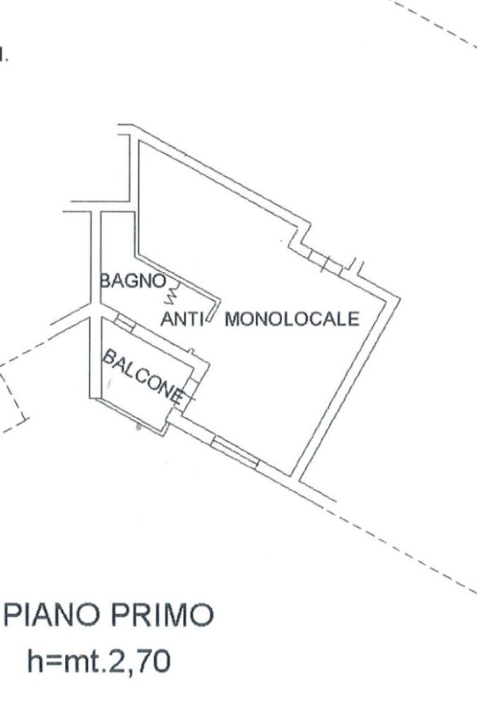 Monolocale P.za Risorgimento, San Mauro Pascoli - planimetria 1