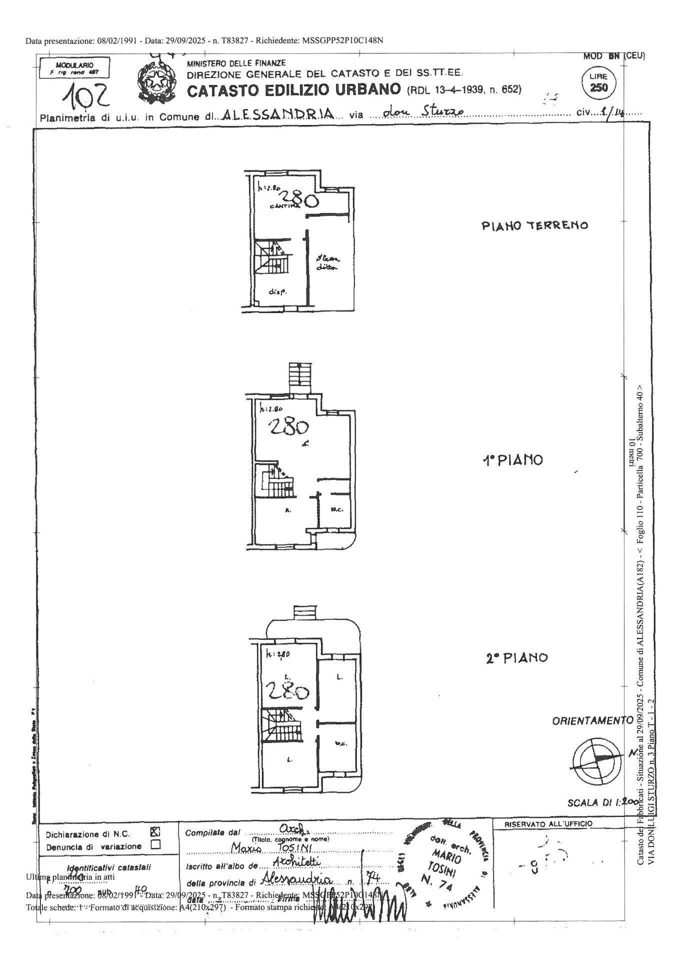 Foto 38 - Villa a Schiera Alessandria - planimetria 1