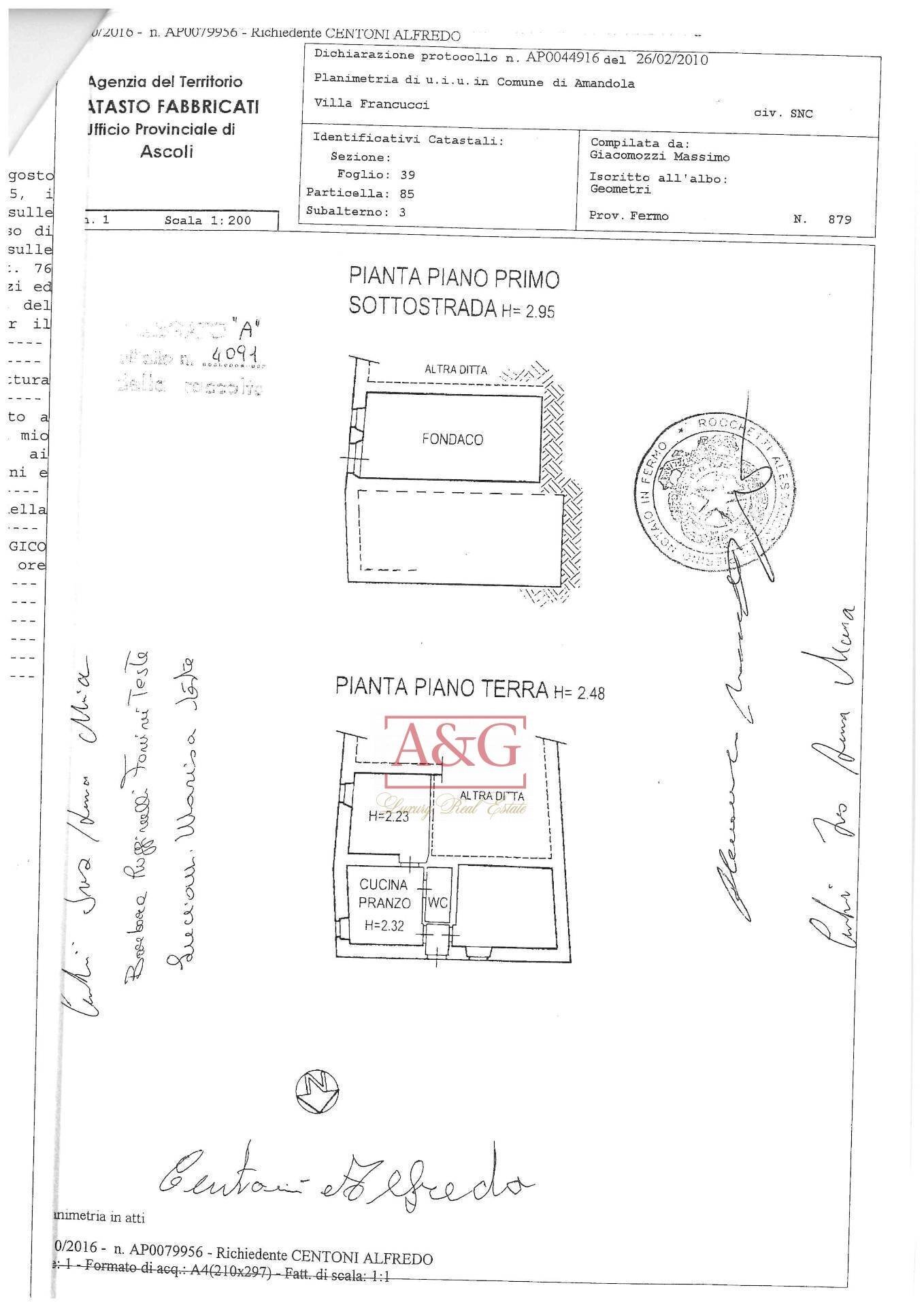 Foto 39 - Quadrilocale Località Villa Francucci, Amandola - planimetria 1