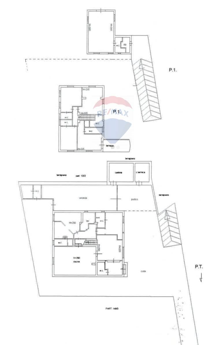 Pianta 2D - Villa contrada leano, Piazza Armerina - planimetria 1