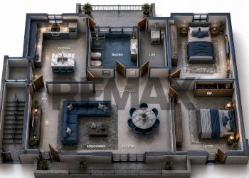 Pianta 3D - Three-room apartment via Martedina
 
s/n, Mineo - photo 1
