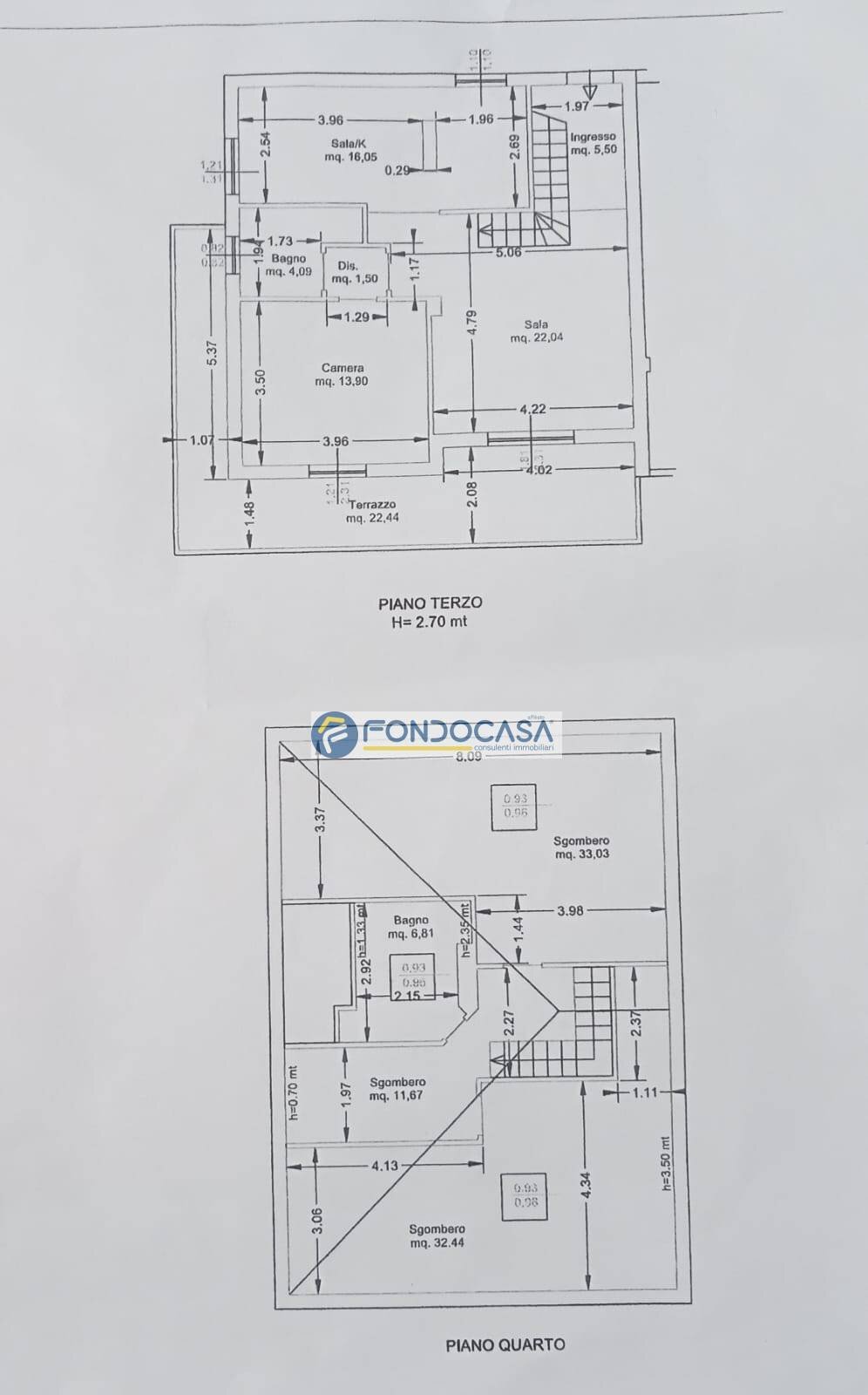 scheda catastale - Attico via dei mille, Carrara - planimetria 1