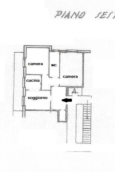 Trilocale corso Ferdinando Magellano, 1c, Genova (zona Sampierdarena) - planimetria 1
