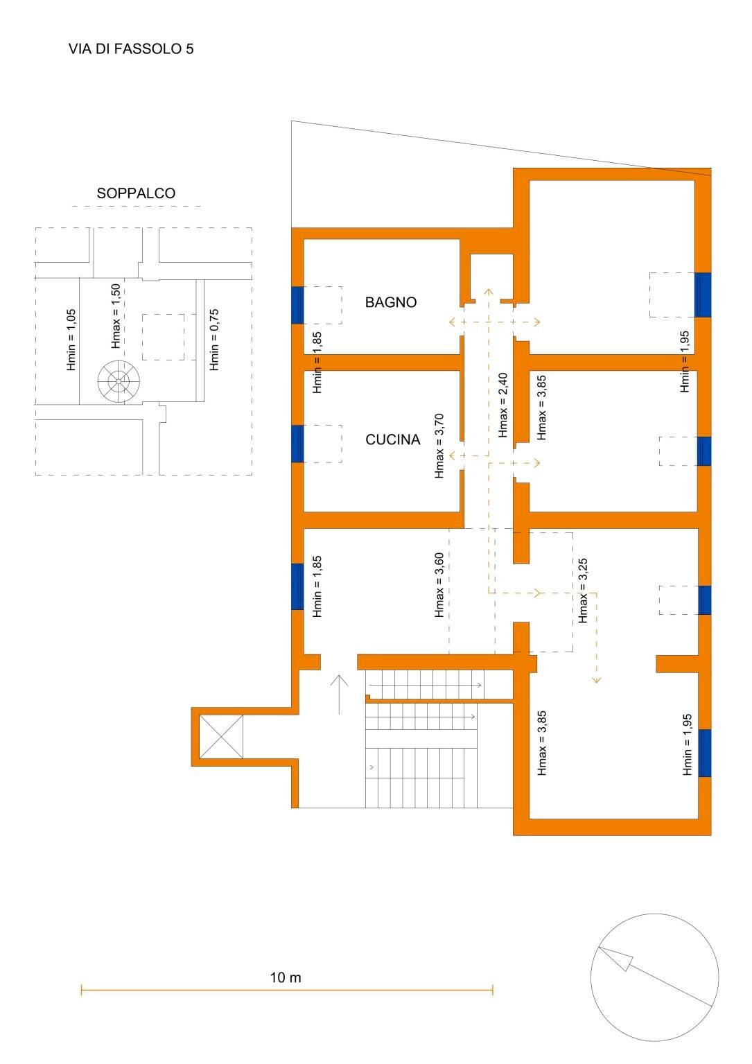 Quadrilocale via di Fassolo, 5, Genova - planimetria 1