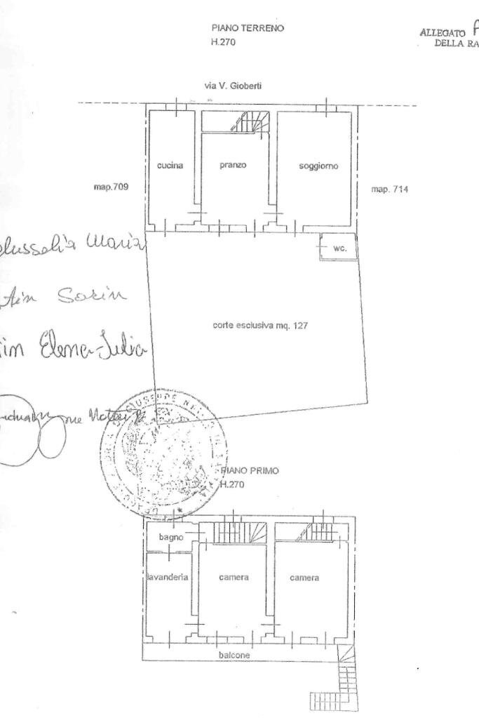 Semi-detached house Via Vincenzo Gioberti, Alice Castello - floor plans 1