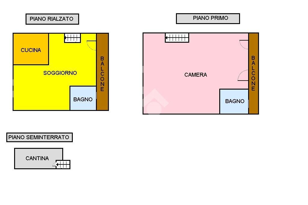 Bilocale Via Giordani, Mattie - planimetria 1