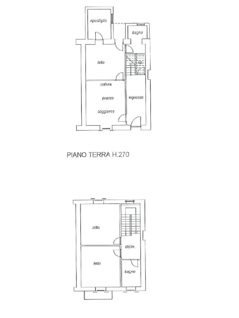 Portion of a house Via Per Polinago, Pavullo nel Frignano - floor plans 1