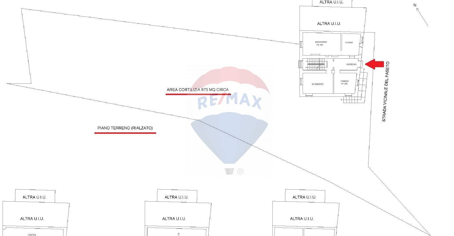PIANO TERRA INGRESSO - Semi-detached house Strada Faseto
 
1, Fornovo di Taro - floor plans 1