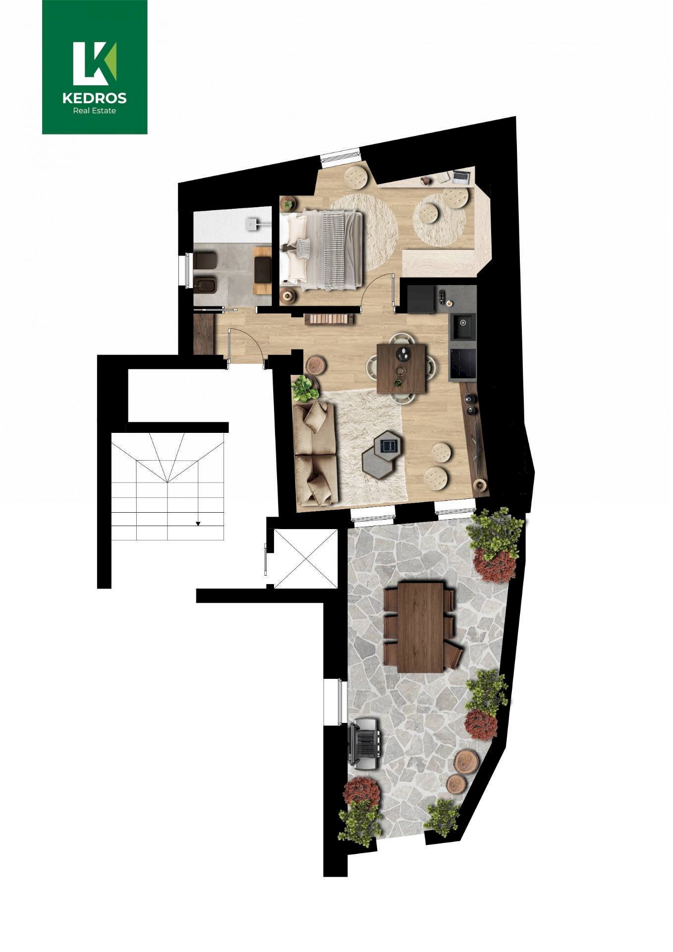 Foto 3 - Two-room apartment Via E. Chanoux
 
39, La Salle - floor plans 1