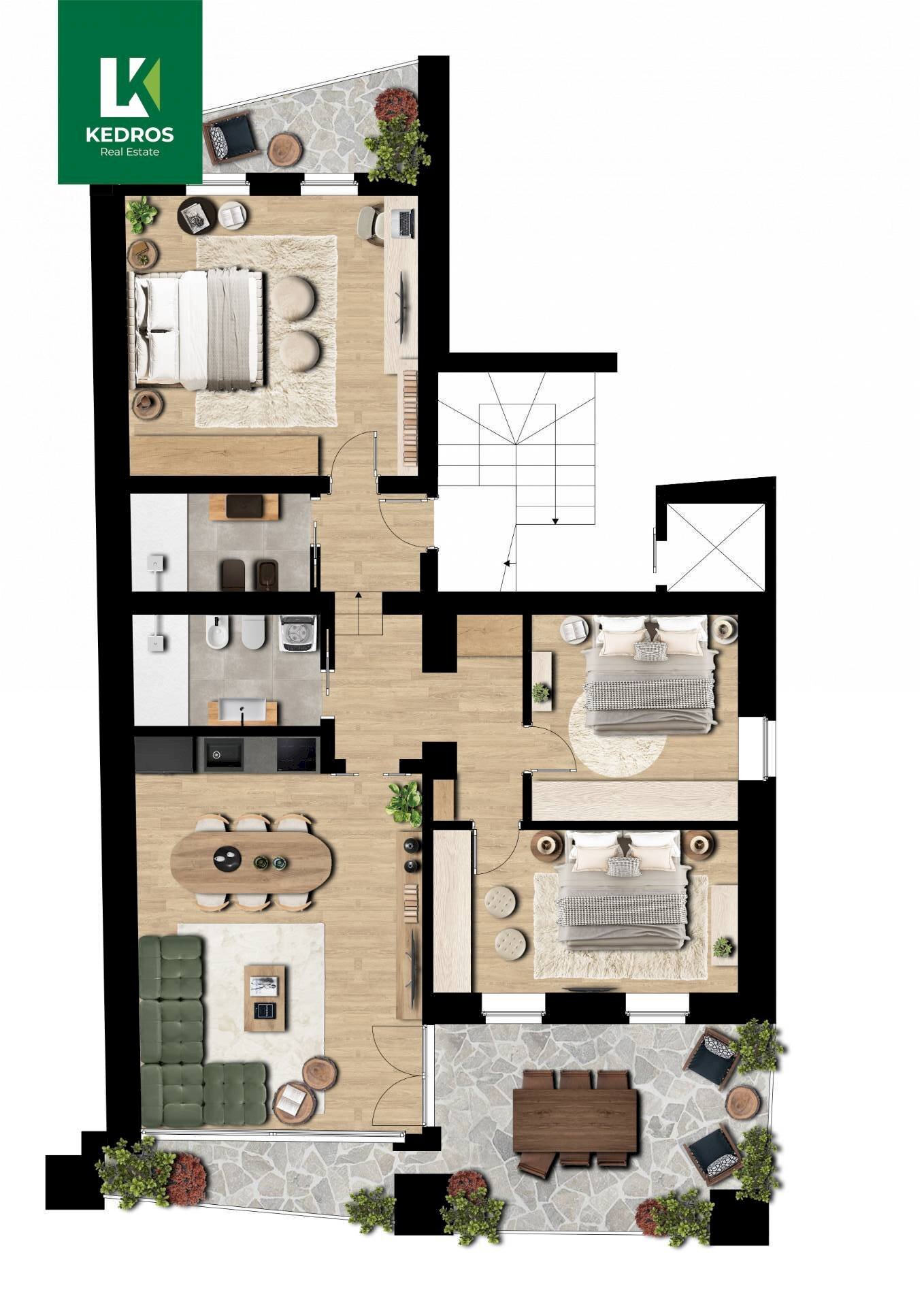Foto 4 - Three-room apartment Via E. Chanoux
 
39, La Salle - floor plans 1