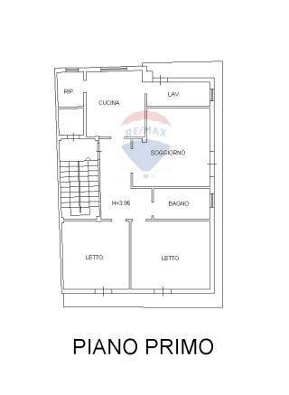 Pianta 2D - Appartamento via Giambattista Odierna
 
392, Ragusa - planimetria 1
