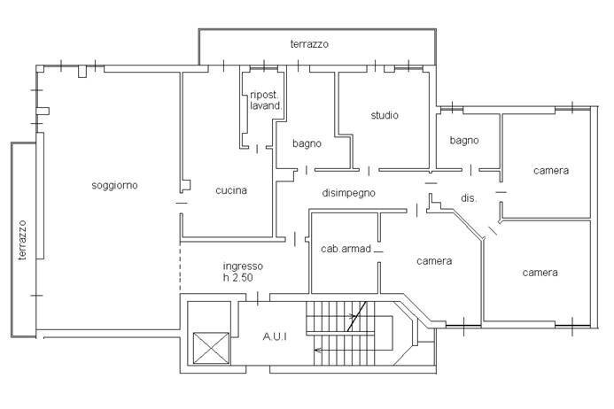 Planimetria - Apartment Viale Vittorio Emanuele Ii, Bergamo - floor plans 1