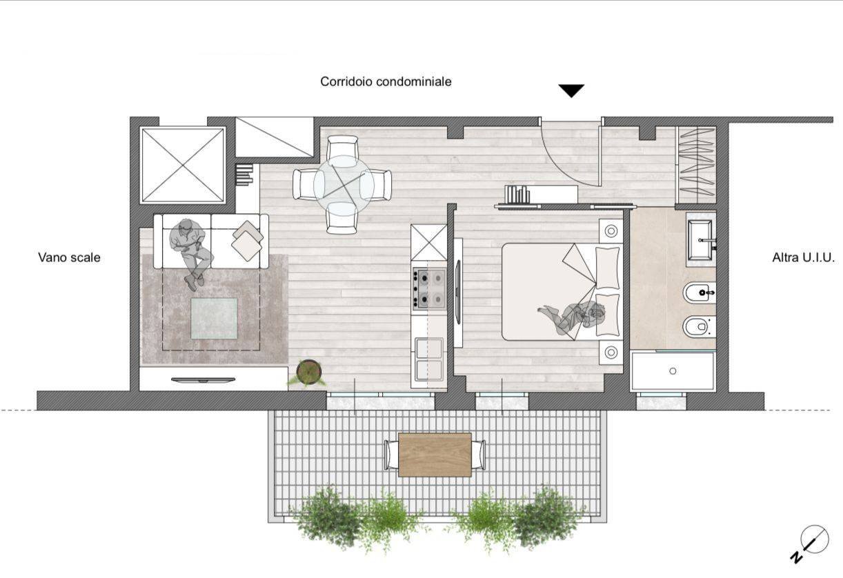 Foto 17 - Bilocale Via Bonmoschetto, Sanremo - planimetria 1