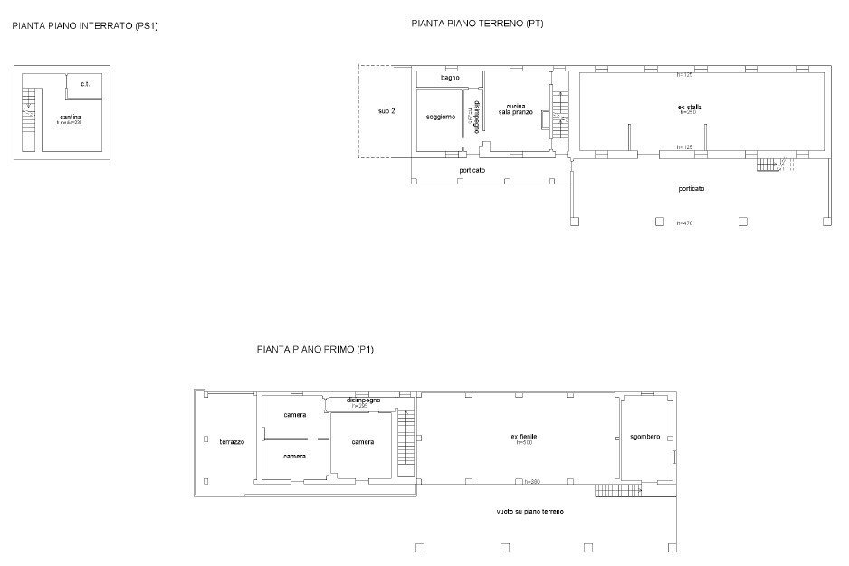 Rustic via del Corvo, 15, hamlet Madonna dell'Olmo, Cuneo - floor plans 1
