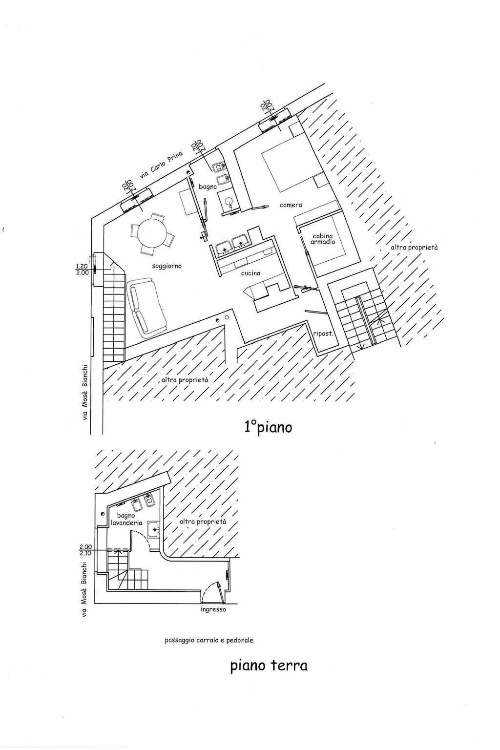 Two-room apartment via Mosè Bianchi, 26, Monza - floor plans 1