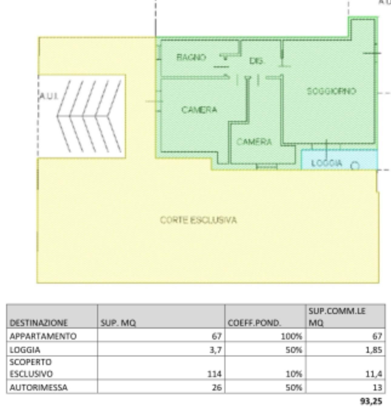 Trilocale via La Pastora, Coriano - planimetria 1