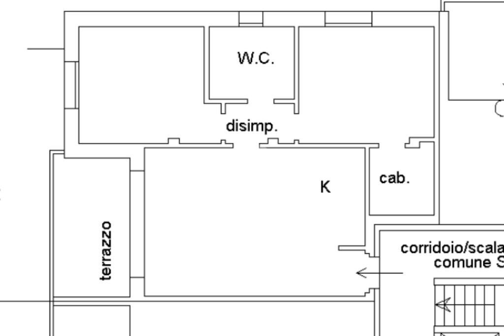 Three-room apartment Via Domenico Romagnosi, Magenta - floor plans 1