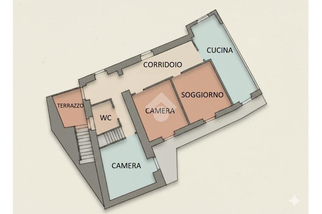 Casa indipendente Via Castello, Ottiglio - planimetria 1