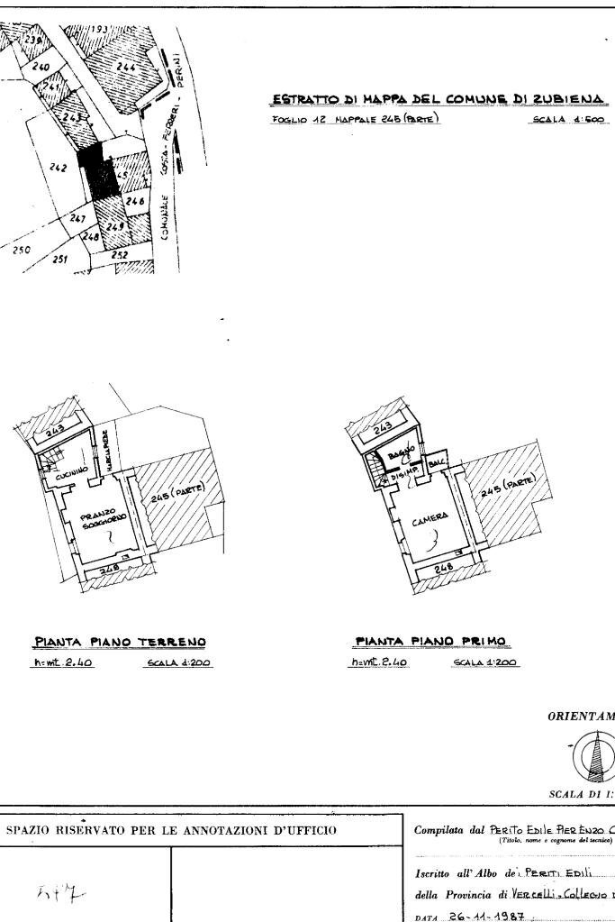 Semi-detached house Casale Perini, Zubiena - floor plans 1