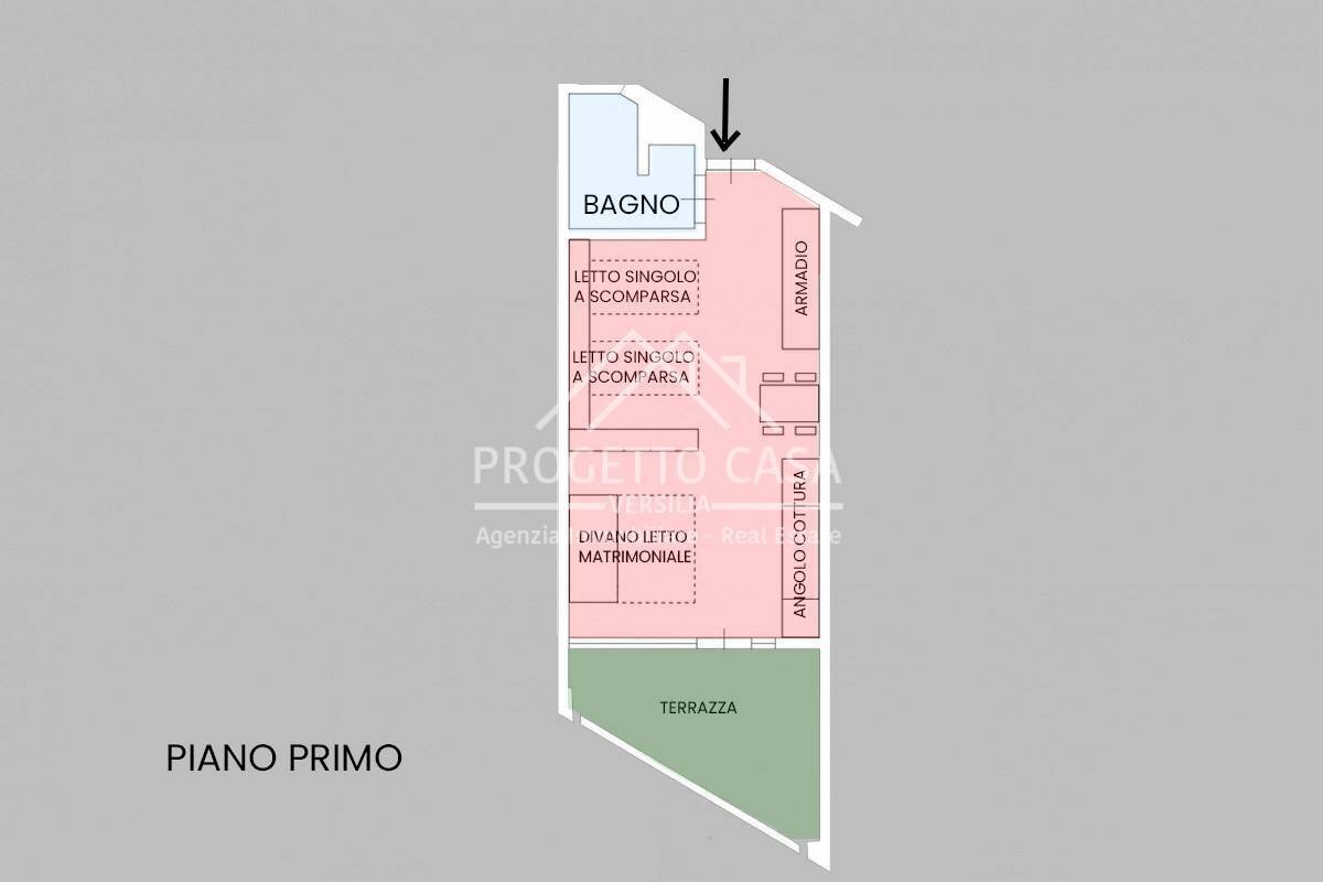 Foto 37 - Monolocale VIA TONIOLO, Camaiore - planimetria 1
