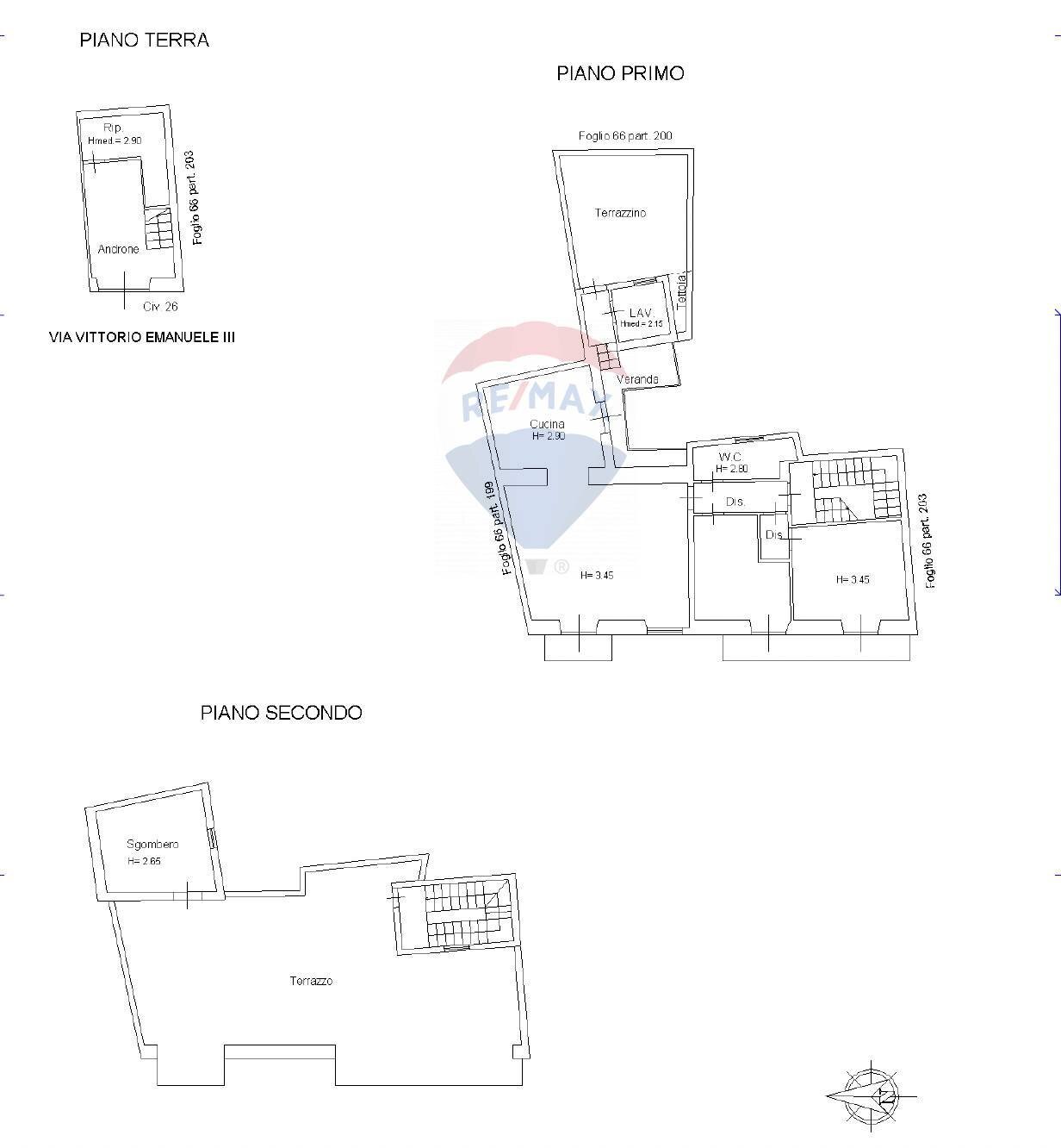Pianta 2D - Independent house Via Vittorio Emanuele III
 
26, Acireale - floor plans 1