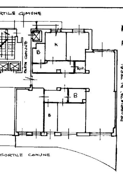 Four-room apartment piazza Esquilino, Milano - floor plans 1