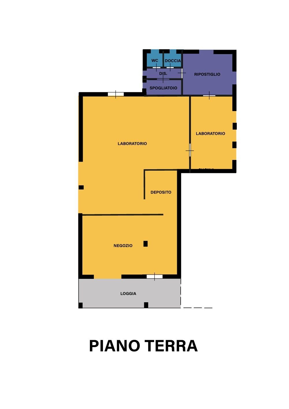 Negozio viale Roma, Forlì - planimetria 1