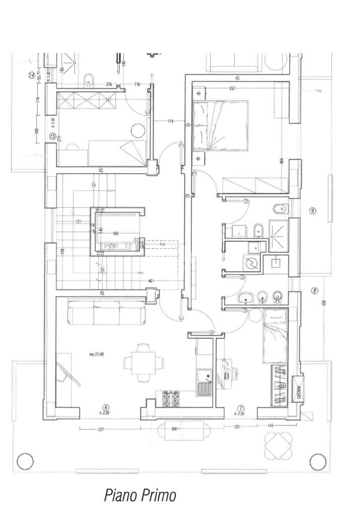 Trilocale Viale Verdi, Riccione - planimetria 1