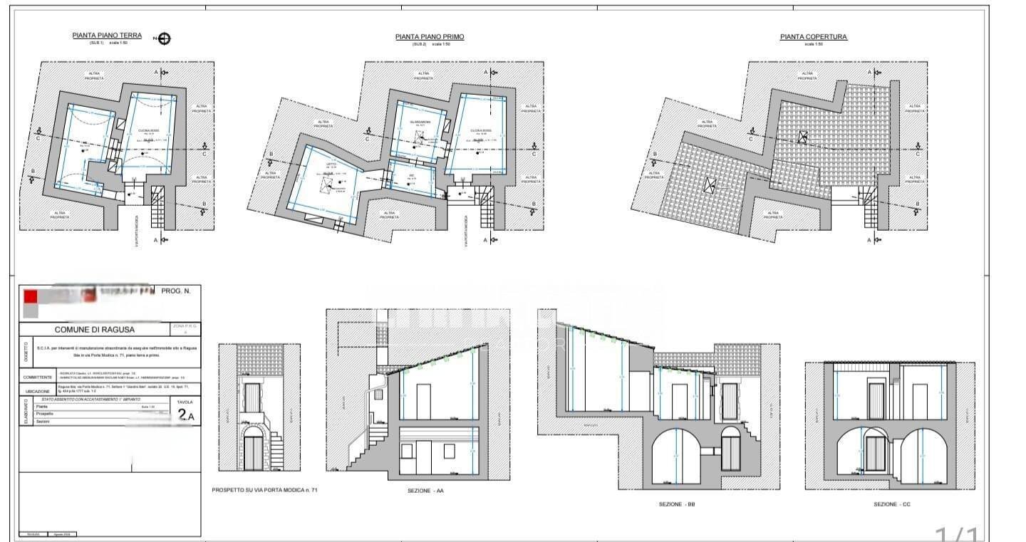 Foto 42 - Casa indipendente Via Porta Modica, Ragusa - planimetria 1