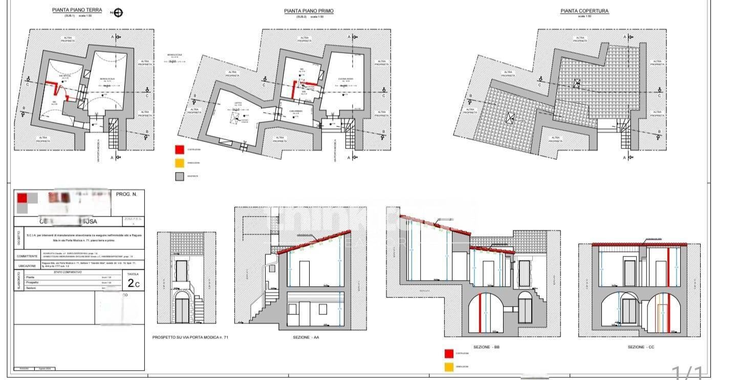 Foto 45 - Casa indipendente Via Porta Modica, Ragusa - planimetria 1