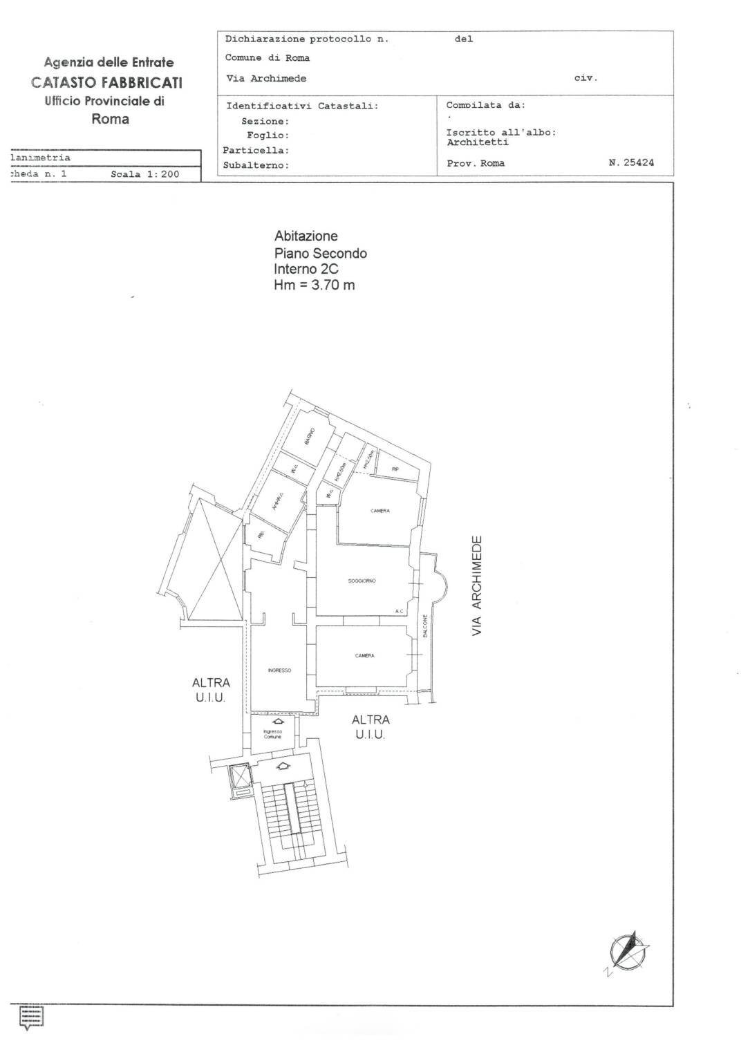 Quadrilocale via Nicola Martelli, 3, Roma - planimetria 1