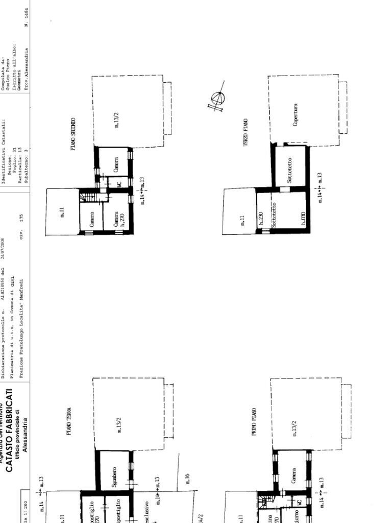 Casa semi indipendente Pratolungo Manfredi, Gavi - planimetria 1