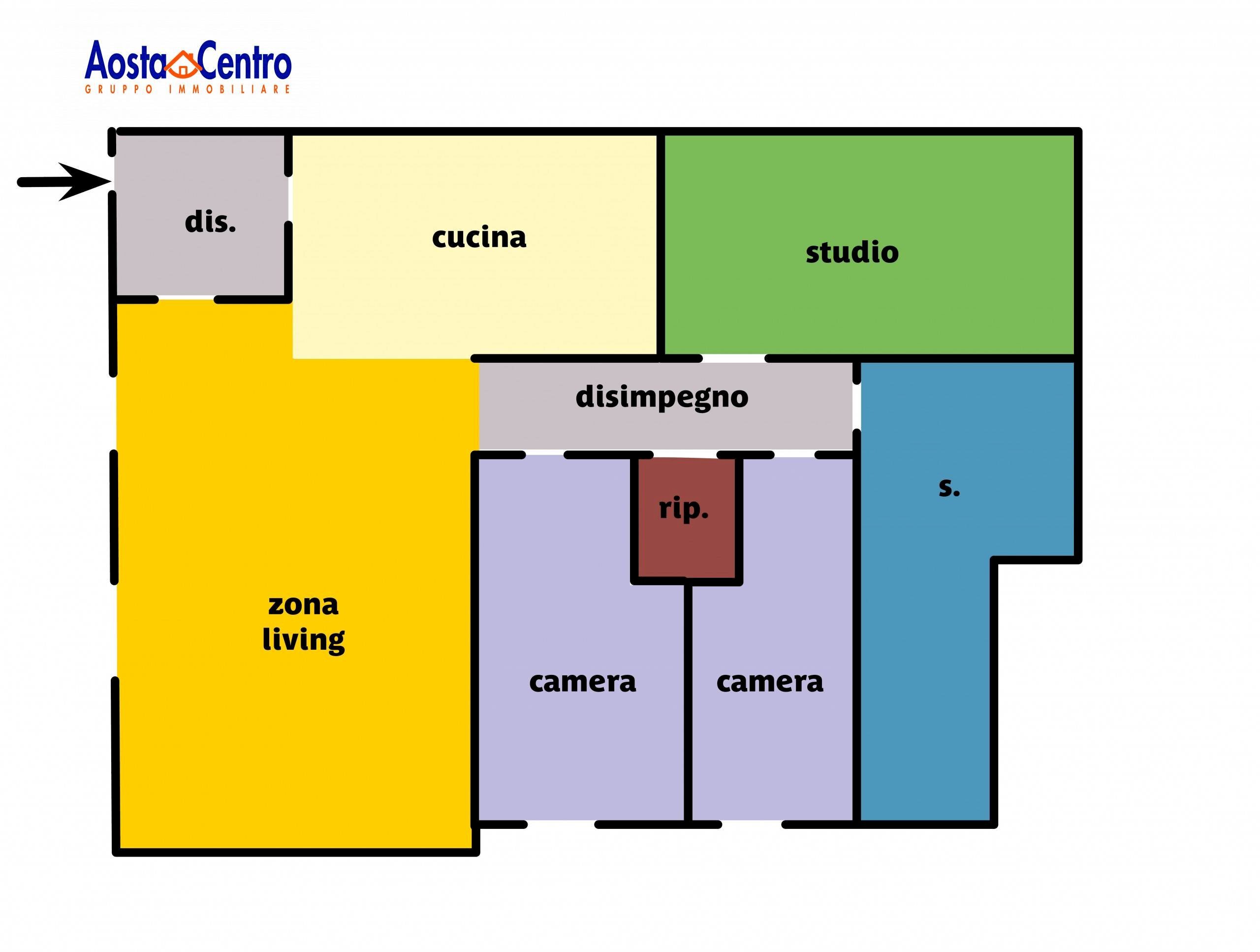 Foto 20 - Trilocale Via Colle del Gigante
 
11, Courmayeur - planimetria 1