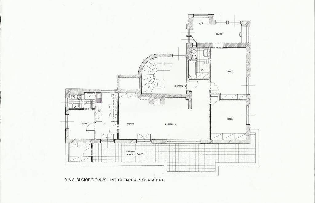 Foto 23 - Attico Roma - planimetria 1