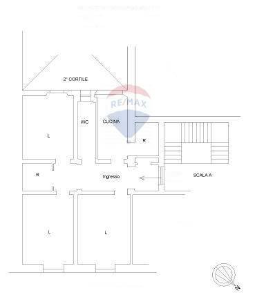 Pianta 2D - Trilocale Via Principe Amedeo
 
307, Roma - planimetria 1
