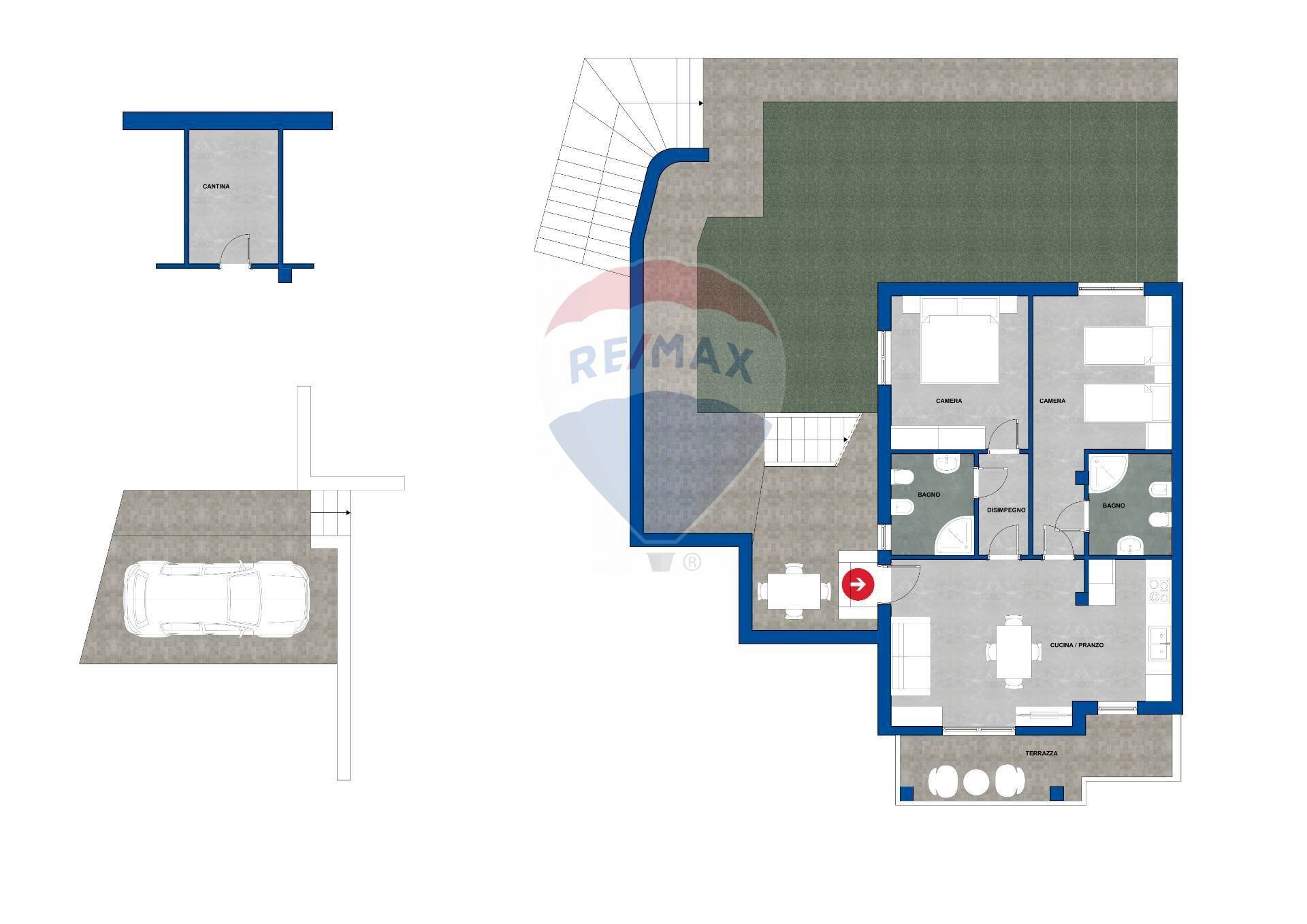 Pianta 2D - Trilocale Via Molise
 
34, Castelsardo - planimetria 1